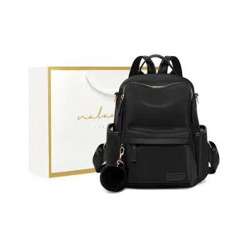 Narandu Synthetic Leather Backpack Large Size Women's Black