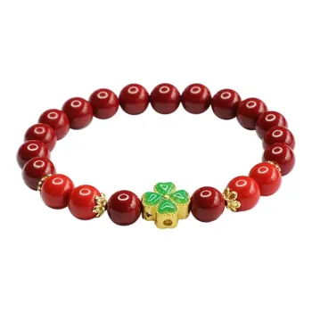 The Years Are Quiet Reconstructed Cinnabar Jade Bracelets Women's