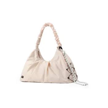 LOVERPUSS Polyester Yoga Bag Gym Bag Medium Size Unisex Beige Black/Beige Purple