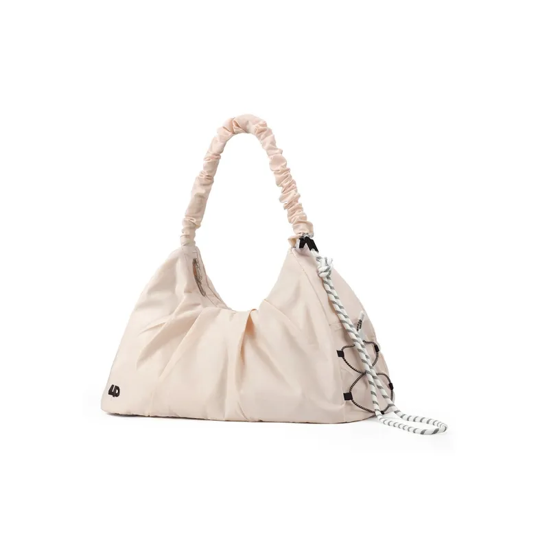 LOVERPUSS Polyester Yoga Bag Gym Bag Medium Size Unisex Beige Black/Beige Purple-0