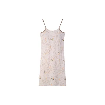 Sha Qian Nightgown Summer Women's Champagne
