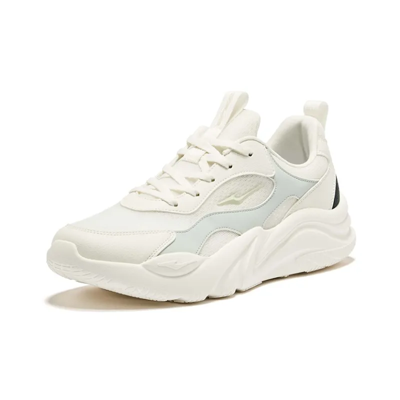 Erke Wild Surge 2.0 Durable Breathable Low Top Casual Shoes Men's Microcrystal White Light Gray Green-2