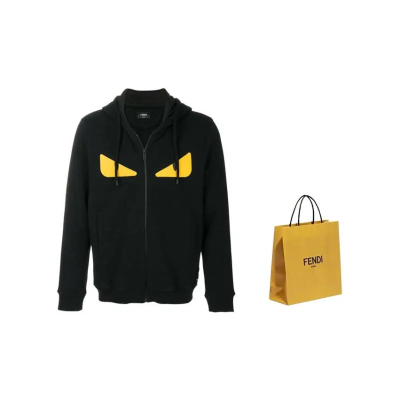 FENDI Sweatshirts Men Black-2