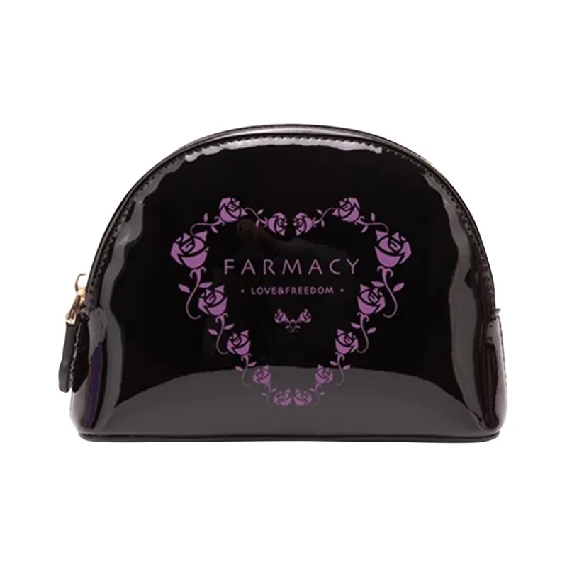 Farmacy PU Storage Bag Dome Bag Clutch Toiletry Bag Makeup Bag Regular Women's Black/Green/Pink-0