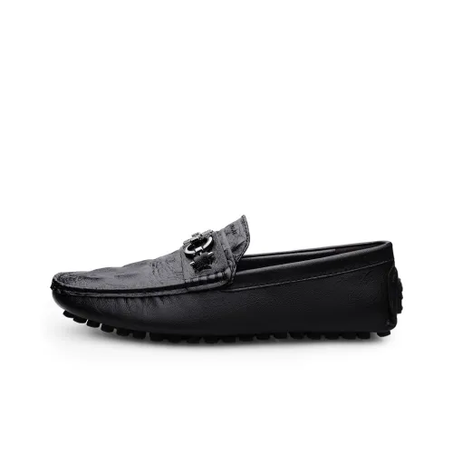 Wen Nai Gommino Loafers Men Black