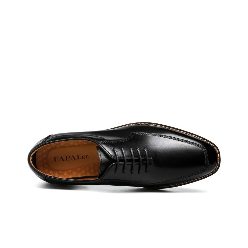 FAPAI Dress Shoes Men Low Top Brown/Black-3