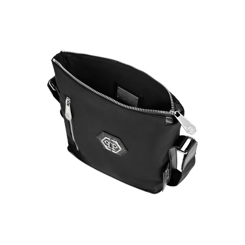 PHILIPP PLEIN Nylon Shoulder Bag Crossbody Bag Men's Black-2