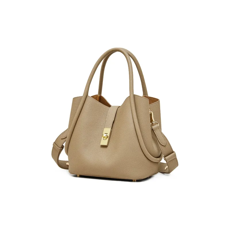 Geshiman Cow Leather Handbag Medium Size Women's-4