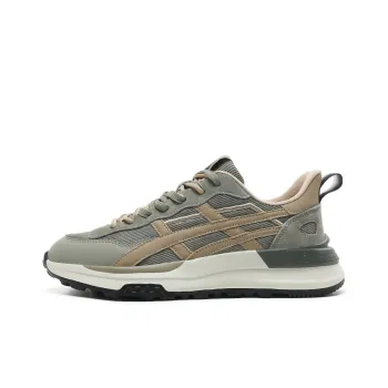 CEDAR HAN Running Shoes Unisex Low Top Black/Apricot/Green
