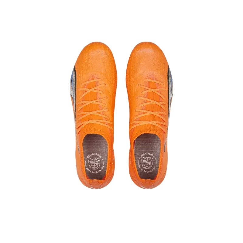 PUMA Ultra Ultimate Soccer Shoes Men Low-Top Orange Black