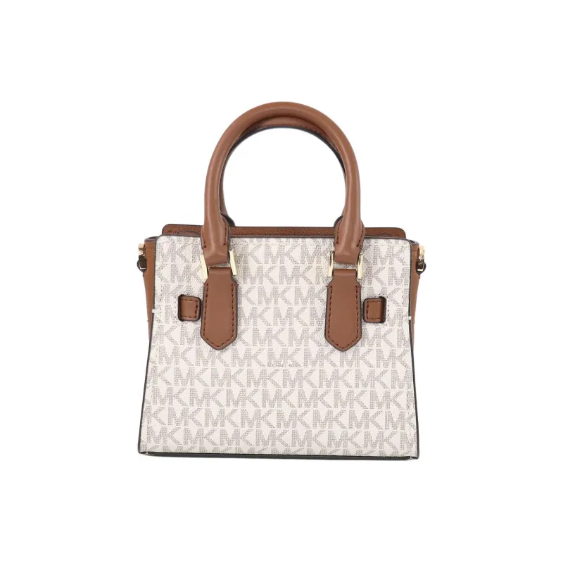 MICHAEL KORS Hamilton Series PVC Bonded Cow Leather Tote Bag Shopping Bag Handbag Shoulder Bag Mini Women's Vanilla-3