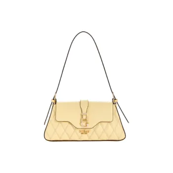 GUESS Artificial Leather Handbag Shoulder Bag Women's Yellow