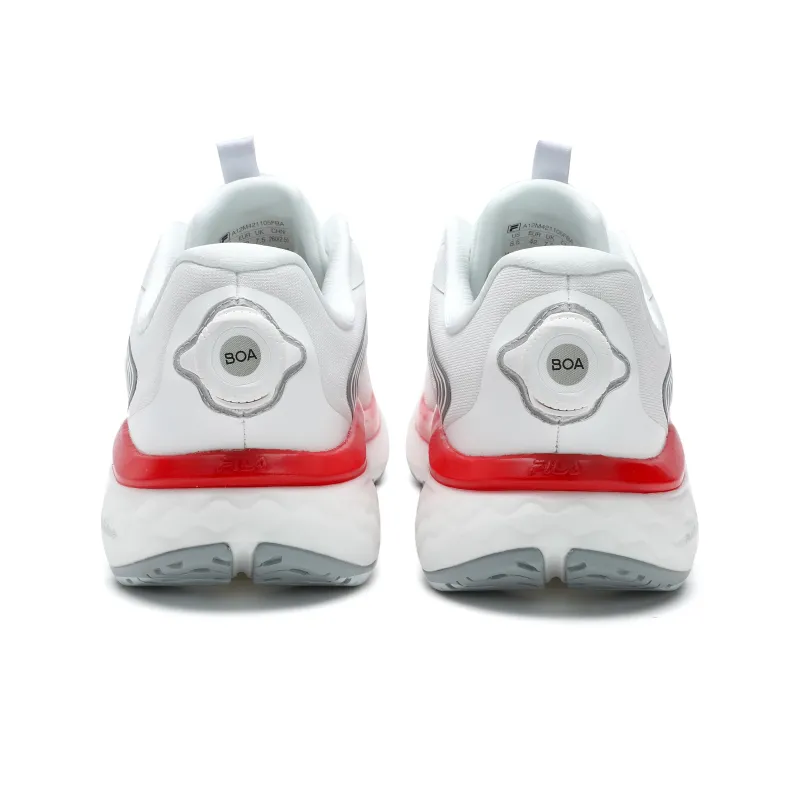 FILA BOA NUVOLE 2 Slip Resistant Breathable Low Top Running Shoes Men's Outstanding White-4