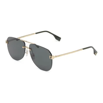 FENDI Acetate Metal Aviator Sunglasses Men's Gold