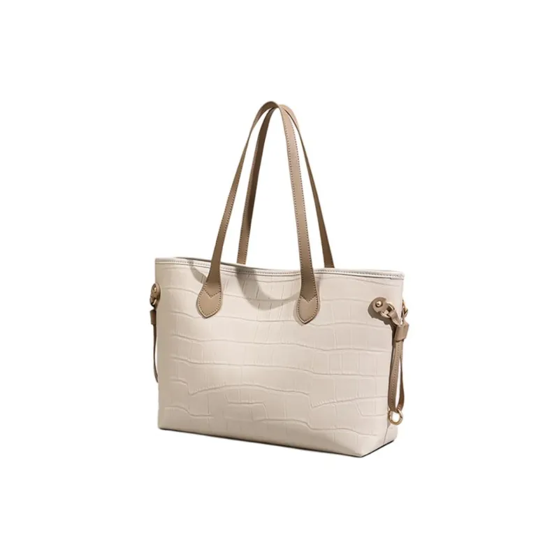 C°BANNER Synthetic Leather Tote Bag, Shopping Bag, Shoulder Bag Women's Stone Pattern-2