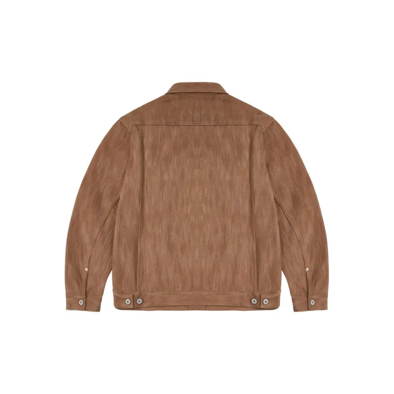 TEKABLU Jackets Coats Unisex Raw Denim Camel-1