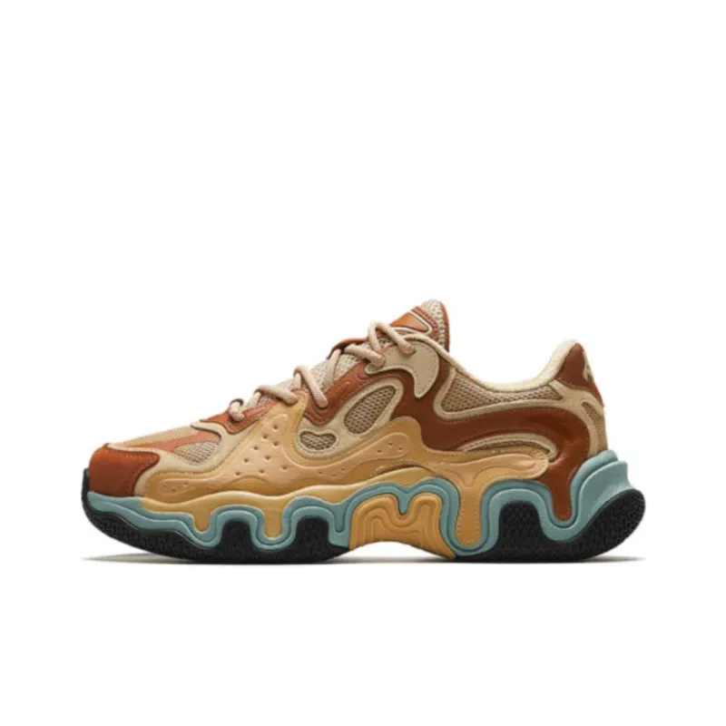 Anta Cushioned Slip Resistant Low Top Casual Shoes Men's Tan-0