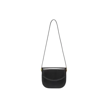 JIL SANDER Leather Shoulder Bag Crossbody Bag Medium Size Women's Black