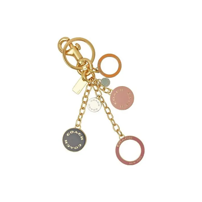 COACH Metal Charm Bag Accessory Women's Black & Pink-2