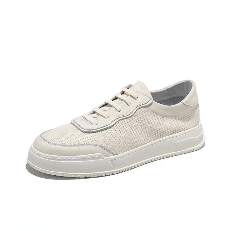 Hautton Jeans Stylish Skateboarding Shoes Men's White-4