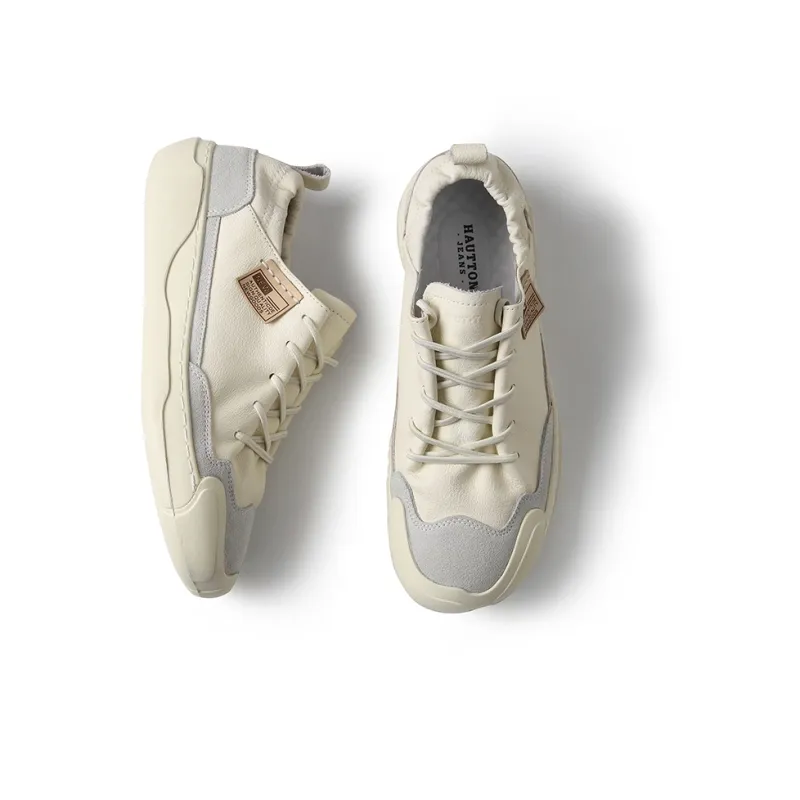 Hautton Jeans Stylish Skateboarding Shoes Men's White-2