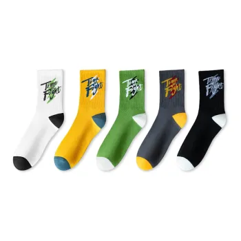 Taste The Color Mid Calf Socks Unisex 5 Pack