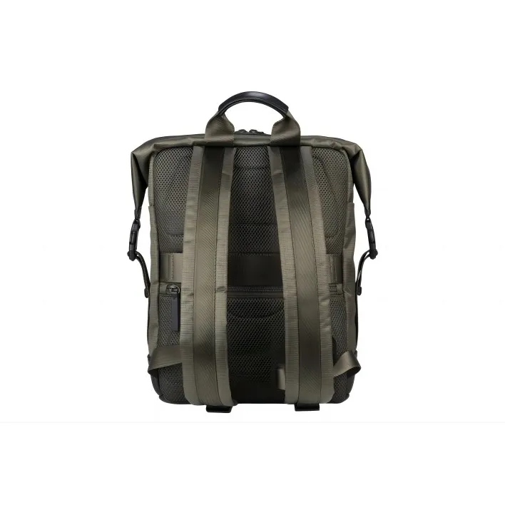 TUCANO Genuine Leather Nylon MODO PREMIUM Commute Computer Backpack Regular Unisex Black-5
