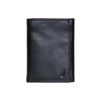 NAUTICA Leather Wallet Men's Black