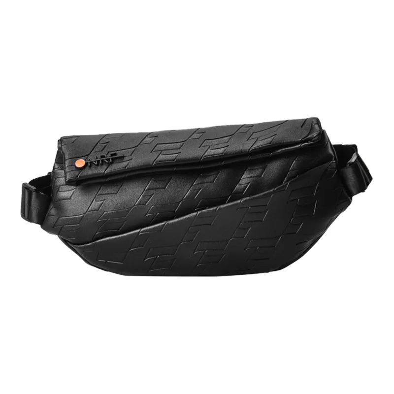 ONRF PVC Fanny Pack, Shoulder Bag, Crossbody Bag Tubas Unisex Cool Black-1