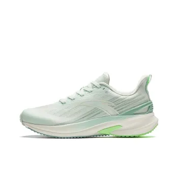 Anta Cushioned Slip Resistant Abrasion Resistant Low Top Running Shoes Women's White Cyan