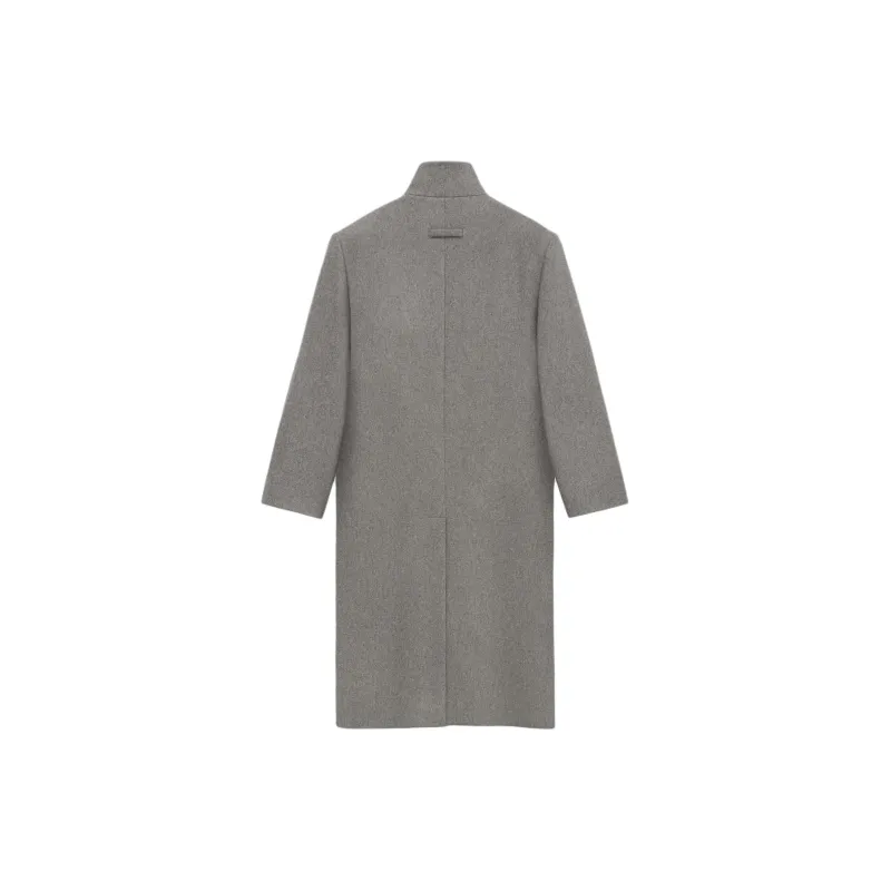 Fear Of God SS24 Season 8 Collection Melange Wool Stand Collar Overcoat Coat Women's Gray/Grey-1