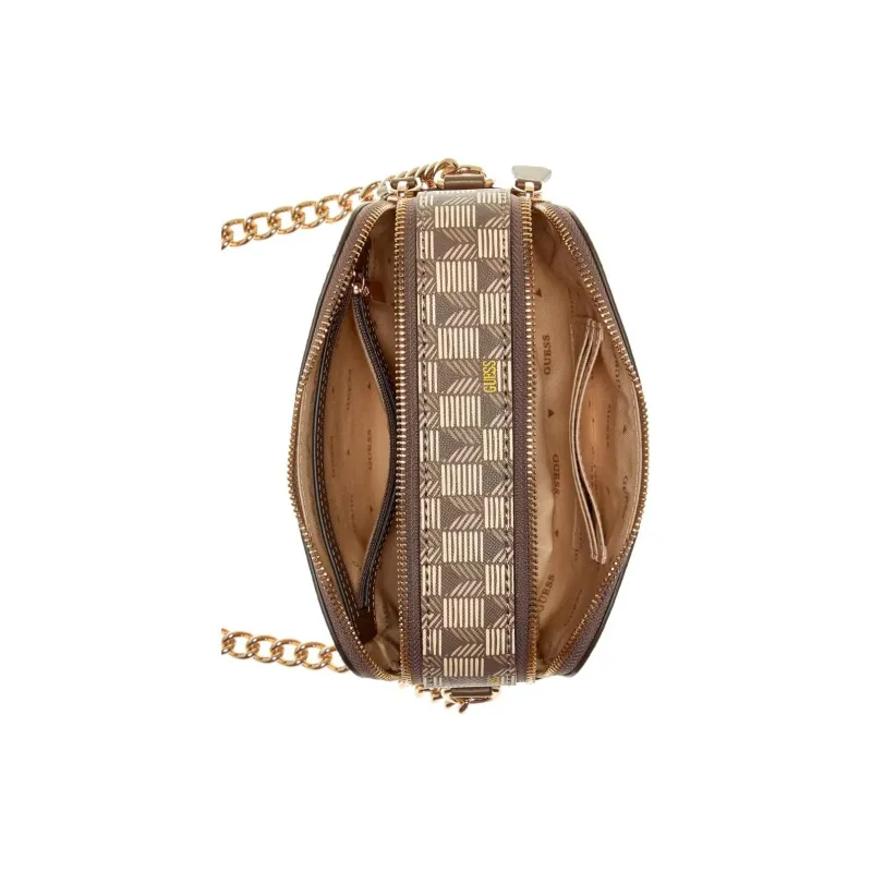 GUESS Artificial Leather Camera Bag Shoulder Bag Crossbody Bag Women's Brown-3