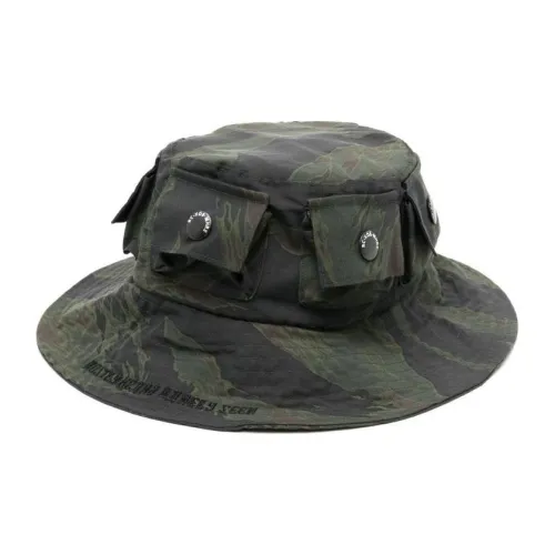 Mostly Heard Rarely Seen Camouflage-print Cotton Bucket Hat