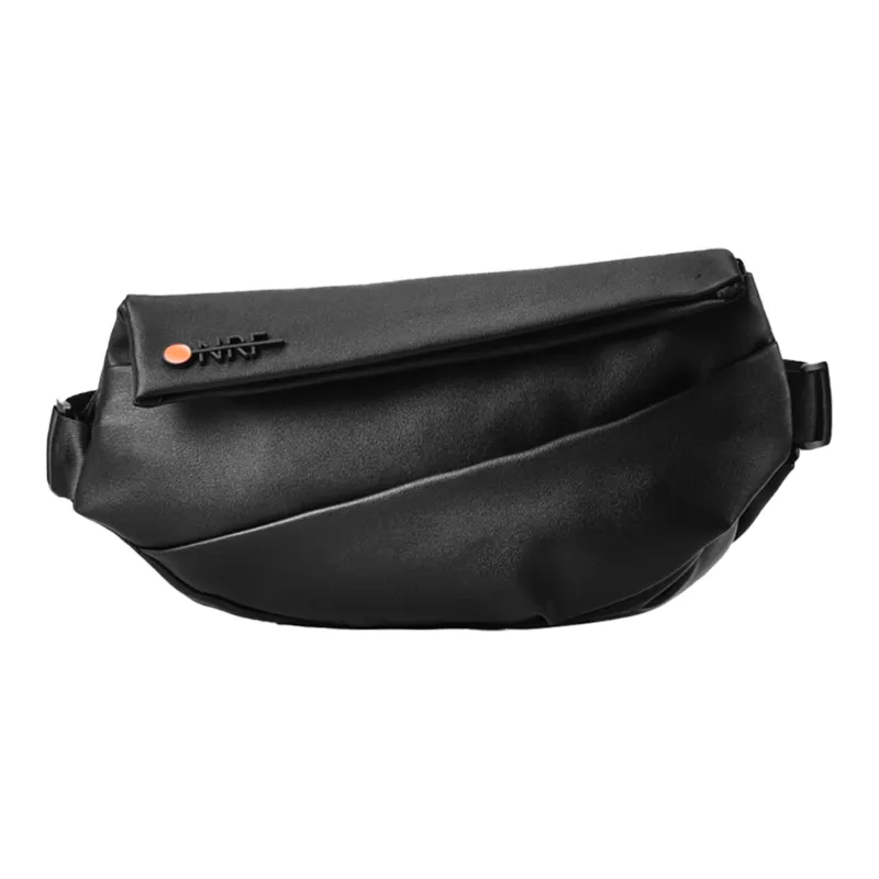 ONRF PVC Crossbody Bag, Fanny Pack, Chest Bag, Shoulder Bag Tubas Unisex Cool Black-1