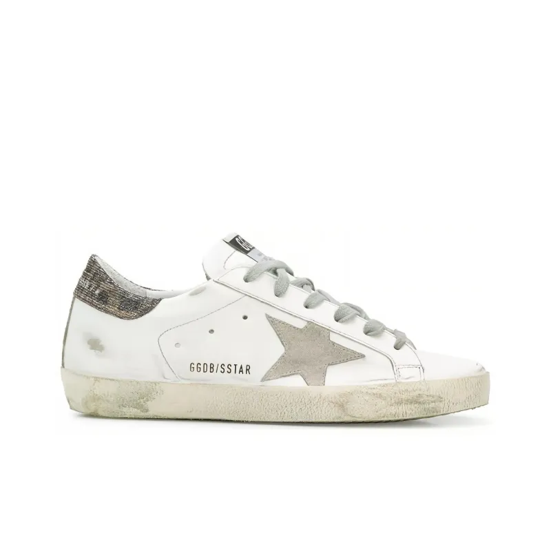 Golden Goose Super Star Stylish Skateboarding Shoes Women's White Vintage Version-1