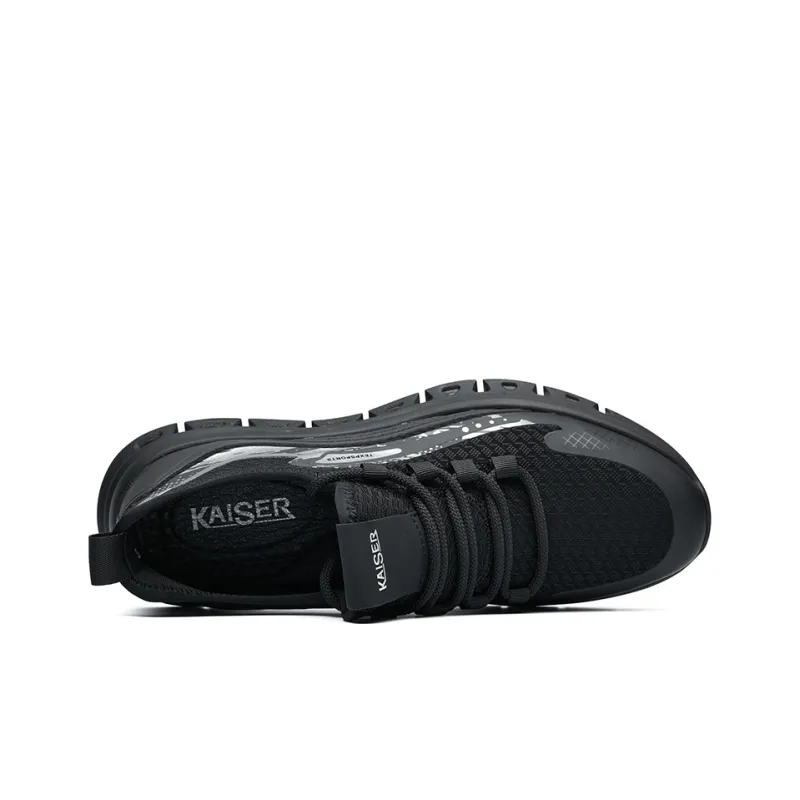 KAISER Cushioning Breathable Balanced Lightweight Low Top Running Shoes Men's Black-2