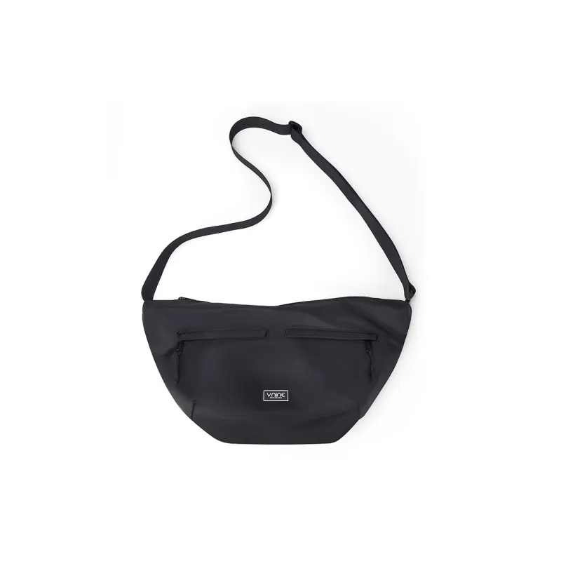 V.NINE Fabric Shoulder Bag Dumpling Bag Crossbody Bag Tubas Unisex Sauce Milky White/obsidian Black-0
