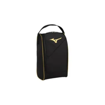 Mizuno Polyester Shoe Bag Storage Bag Unisex Black & Gold