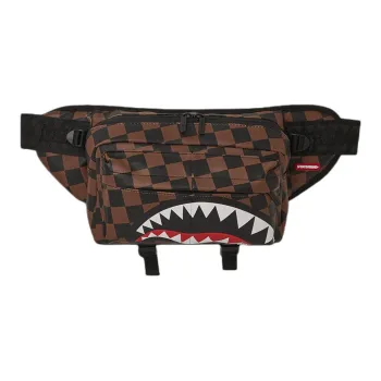 SPRAYGROUND Leather Crossbody Bag Unisex Brown Black