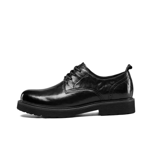 YEARCON Dress Shoes Men Low-Top Black