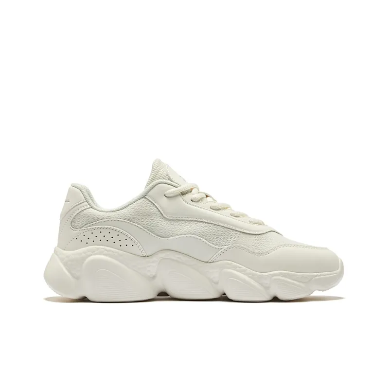 Erke Confession 3.0 Anti Slip And Wear Resistant Breathable Low Top Casual Shoes Women's Microcrystal White-1