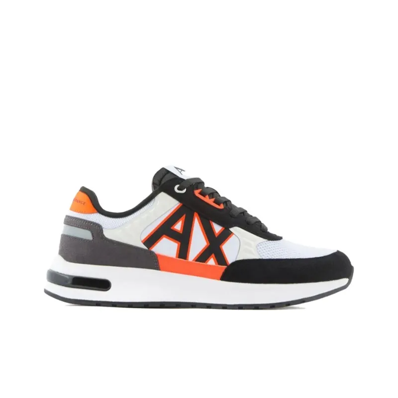 ARMANI EXCHANGE Low-Top Casual Shoes Men's Black White Orange-1