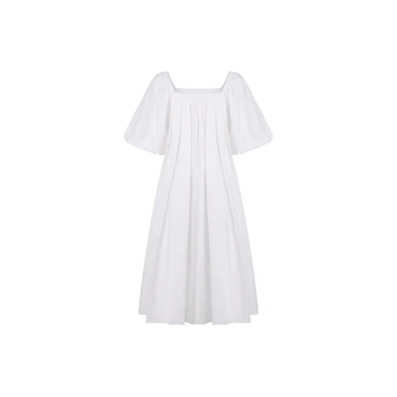 THE SEA LIFE Short Sleeved Dress Women's Cloud White-1