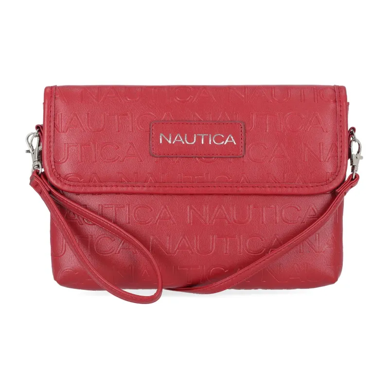 NAUTICA Nylon Clutches Shoulder Bag Crossbody Bag Mini Women's Red-0