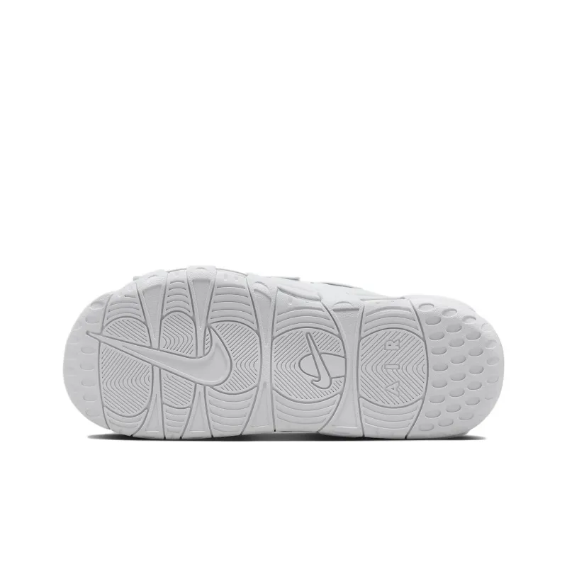 Nike Air More Uptempo Slides 'Triple White'-4