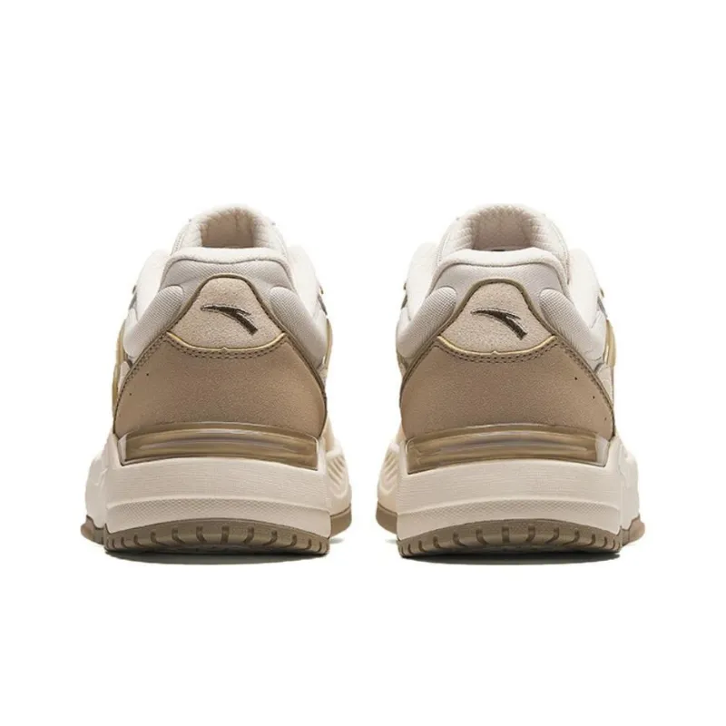 Anta Anti Slip Wear Resistant Low Top Skateboard Shoes Men's White Gray Brown-3