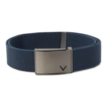 Callaway Solid Color Decoration Smooth Buckle Belt Men's Blue 4CM