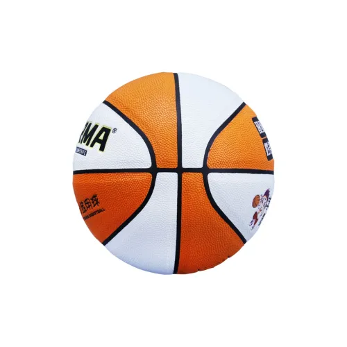 For Erma PU Basketball White Orange Size 5 Training Kids'
