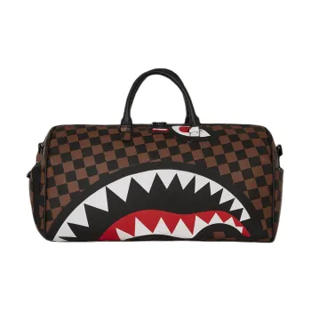 SPRAYGROUND Artificial Leather Travel Bag Unisex Brown Black