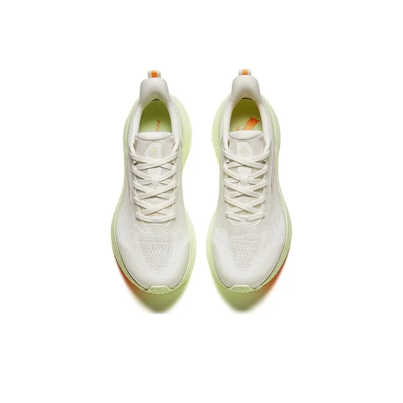 Anta Cushioning Wear Resistant Low Top Running Shoes Women's White Green-1